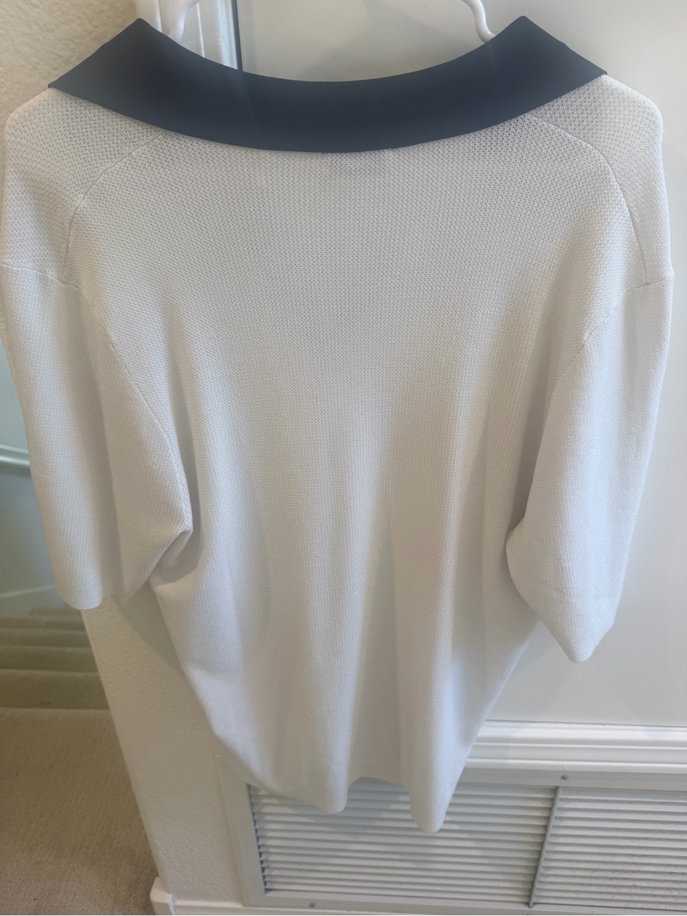 Sandro Simone Knit Polo in Ecru Size XL - Picture 3 of 6